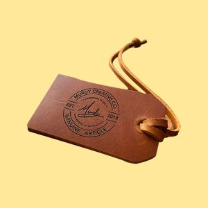 Custom Leather Tags For Garments, Made by Verdance Packaging